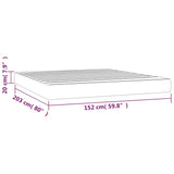 NNEVL Pocket Spring Bed Mattress Dark Grey 152x203x20 cm Queen Velvet