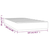 NNEVL Pocket Spring Bed Mattress Dark Grey 107x203x20 cm Super Single Fabric