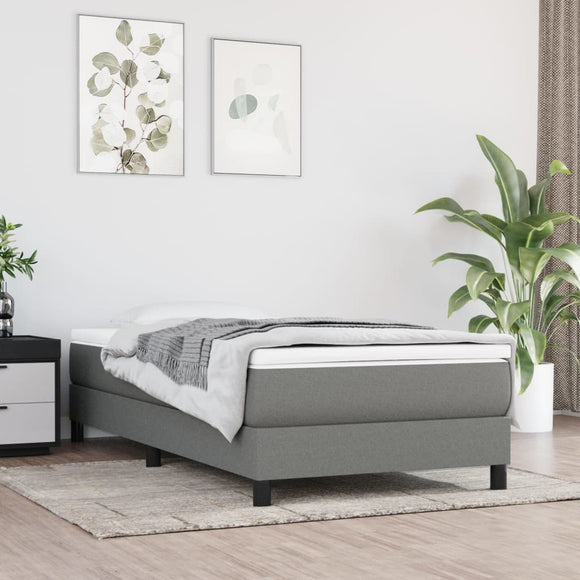 NNEVL Pocket Spring Bed Mattress Dark Grey 107x203x20 cm Super Single Fabric