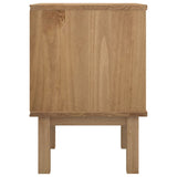 NNEVL Bedside Cabinet OTTA Brown&White 45x39x57cm Solid Wood Pine