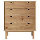 NNEVL Drawer Cabinet OTTA 76.5x39.5x90cm Solid Wood Pine