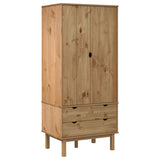 NNEVL Wardrobe OTTA 76.5x53x172 cm Solid Wood Pine