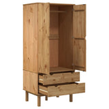 NNEVL Wardrobe OTTA 76.5x53x172 cm Solid Wood Pine