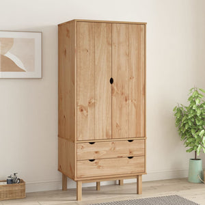 NNEVL Wardrobe OTTA 76.5x53x172 cm Solid Wood Pine