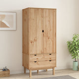 NNEVL Wardrobe OTTA 76.5x53x172 cm Solid Wood Pine