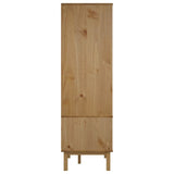 NNEVL Wardrobe OTTA Brown and Grey 76.5x53x172 cm Solid Wood Pine