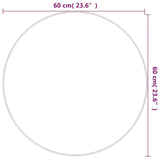 NNEVL Wall Mirror Silver Ø 60 cm Round