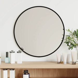NNEVL Wall Mirror Black Ø 40 cm Round