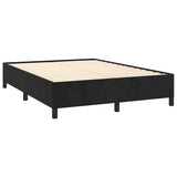 NNEVL Bed Frame without Mattress Black 137x187 cm Double Velvet