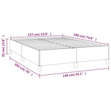NNEVL Bed Frame without Mattress Black 137x187 cm Double Velvet