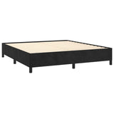 NNEVL Bed Frame without Mattress Black 152x203 cm Queen Velvet
