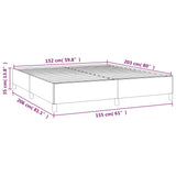 NNEVL Bed Frame without Mattress Black 152x203 cm Queen Velvet