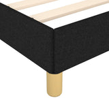 NNEVL Bed Frame with Headboard Black 137x187 cm Double Fabric