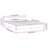 NNEVL Bed Frame with Headboard Black 137x187 cm Double Fabric