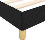 NNEVL Bed Frame with Headboard Black 153x203 cm Queen Fabric