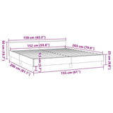 NNEVL Bed Frame with Headboard Black 153x203 cm Queen Fabric