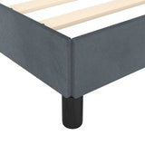 NNEVL Bed Frame without Mattress Dark Grey Queen Velvet