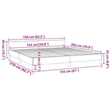 NNEVL Bed Frame without Mattress Dark Grey Queen Velvet