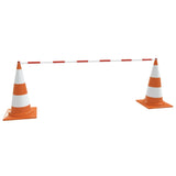 NNEVL Retractable Traffic Cone Bars 10 pcs ABS 116-197 cm