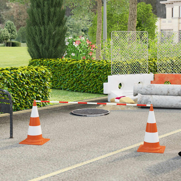 NNEVL Retractable Traffic Cone Bars 10 pcs ABS 116-197 cm