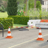 NNEVL Retractable Traffic Cone Bars 10 pcs ABS 116-197 cm