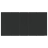 NNEVL Garden Dining Table Black 200x100x74cm Steel and Tempered Glass