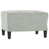 NNEVL Footstool Light Grey 60x50x41 cm Velvet