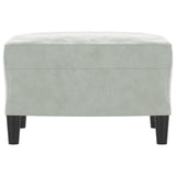 NNEVL Footstool Light Grey 60x50x41 cm Velvet