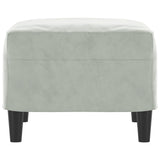 NNEVL Footstool Light Grey 60x50x41 cm Velvet