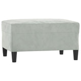 NNEVL Footstool Light Grey 70x55x41 cm Velvet
