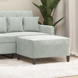 NNEVL Footstool Light Grey 70x55x41 cm Velvet
