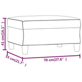 NNEVL Footstool Cappuccino 70x55x41 cm Faux Leather