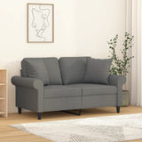NNEVL Throw Pillows 2 pcs Dark Grey 40x40 cm Fabric