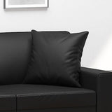 NNEVL Throw Pillows 2 pcs Black 40x40 cm Faux Leather