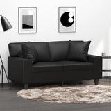 NNEVL Throw Pillows 2 pcs Black 40x40 cm Faux Leather