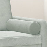 NNEVL Throw Pillows 2 pcs Light Grey Diameter 15x50 cm Velvet