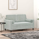 NNEVL Throw Pillows 2 pcs Light Grey Diameter 15x50 cm Velvet