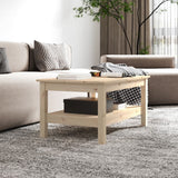 NNEVL Coffee Table 80x50x40 cm Solid Wood Pine