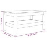 NNEVL Coffee Table 80x50x40 cm Solid Wood Pine