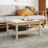 NNEVL Coffee Table 80x50x40 cm Solid Wood Pine