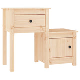NNEVL Bedside Cabinet 79.5x38x65.5 cm Solid Wood Pine