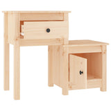 NNEVL Bedside Cabinet 79.5x38x65.5 cm Solid Wood Pine