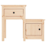 NNEVL Bedside Cabinet 79.5x38x65.5 cm Solid Wood Pine