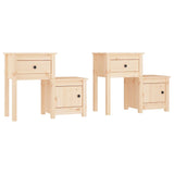 NNEVL Bedside Cabinets 2 pcs 79.5x38x65.5 cm Solid Wood Pine