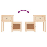 NNEVL Bedside Cabinets 2 pcs 79.5x38x65.5 cm Solid Wood Pine