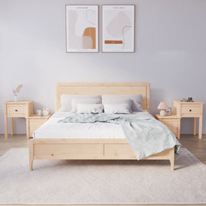 NNEVL Bedside Cabinets 2 pcs 79.5x38x65.5 cm Solid Wood Pine