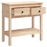 NNEVL Console Table 75x35x75 cm Solid Wood Pine