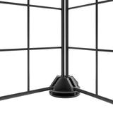 NNEVL 60-Panel Pet Cage with Door Black 35x35 cm Steel