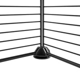NNEVL 28-Panel Pet Cage with Door Black 35x35 cm Steel