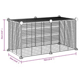NNEVL 8-Panel Pet Cage Black 35x35 cm Steel